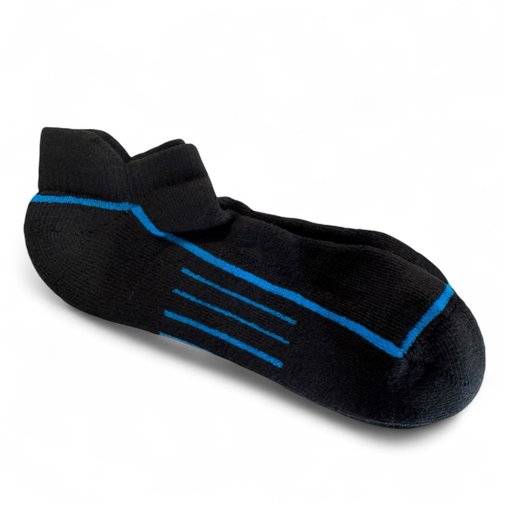 No Nonsense Mens‎ Premium Tab Back No Show Socks Size 6-12 Black Blue